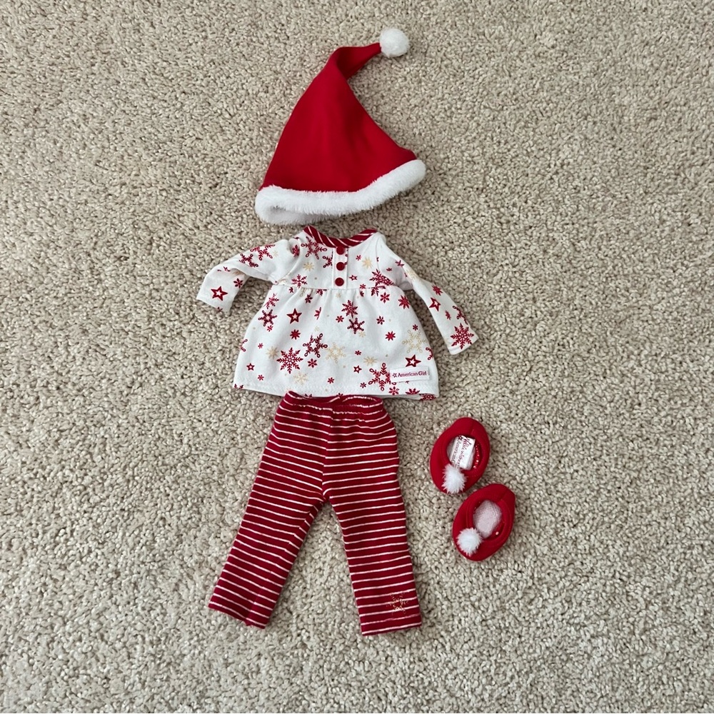 American Girl WellieWishers holiday pajamas